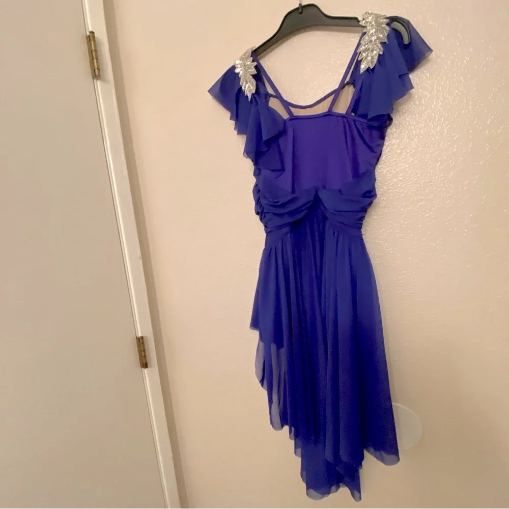 WEISSMAN Dance Costume royal blue lyrical Cold 16224 MA-Medium adult